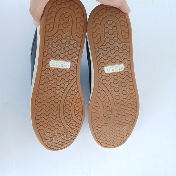 Sperry Charter Sneaker Black Leather 7.5 - Picture 6 of 7